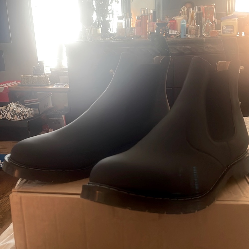 Black Greasy Dealer Boot Size 14 
.
